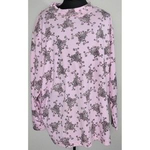 White Stag Tee Plus Size Woman's Size (30W/32W) Pink Paisley Long Sleeve